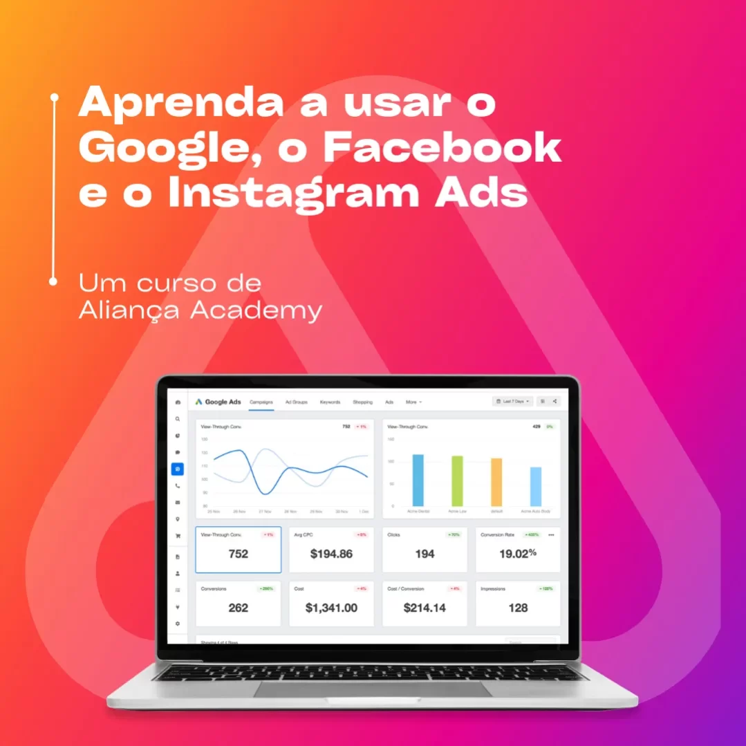 Aprenda a usar o Google, o facebook e o Instagram Ads